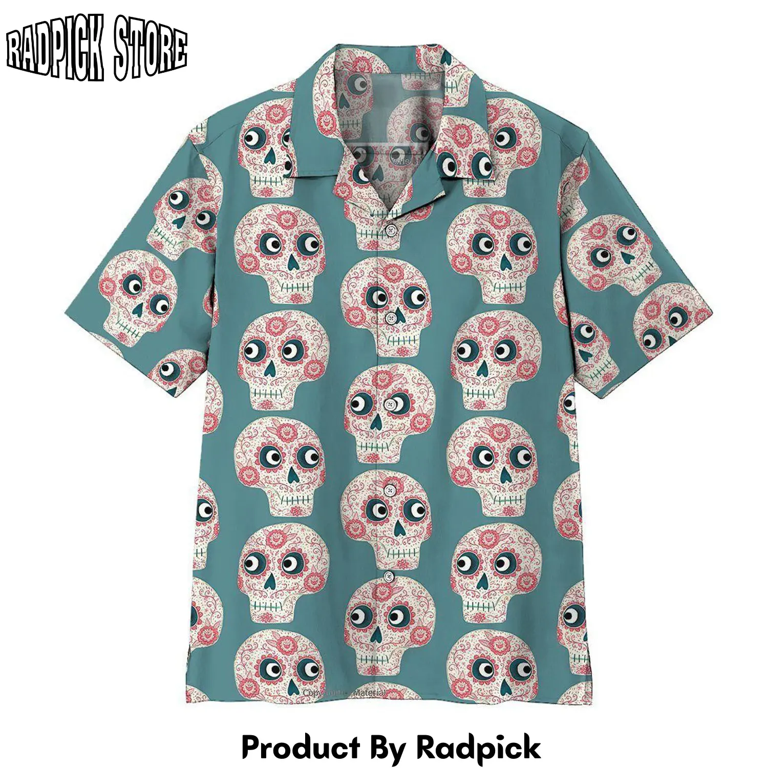 Radpick 3d mexican skull hawaii shirt rp292555